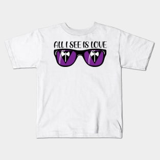 Lesbian Pride Sunglasses - Love Kids T-Shirt